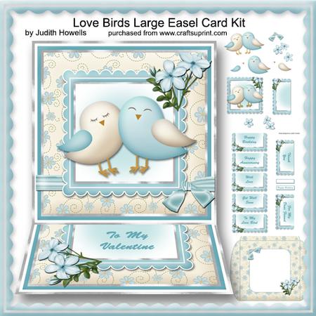 Love Birds Large Easel Card Kit