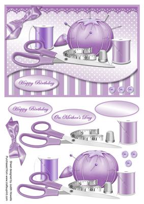 Sewing Mad Waved Card Front