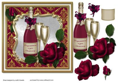 Champagne Congratulations Card Front