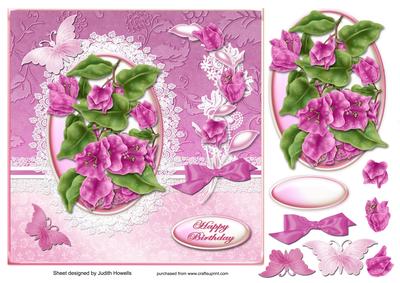 Bougainvillea Flowers Large Card Front