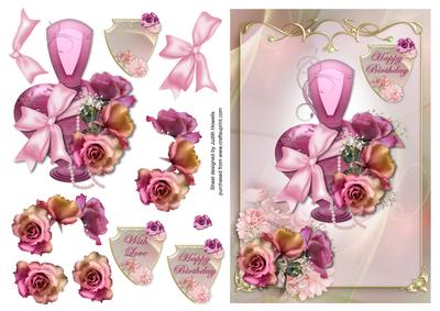 Perfume Pearls and Roses Large Card Front