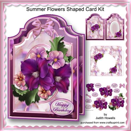 Summer Flowers Shaped Card Kit