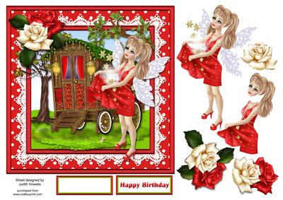 Gypsy Fairy Catching Stars Card Front