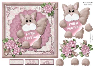 Purr-fection Kitty Square Card Front