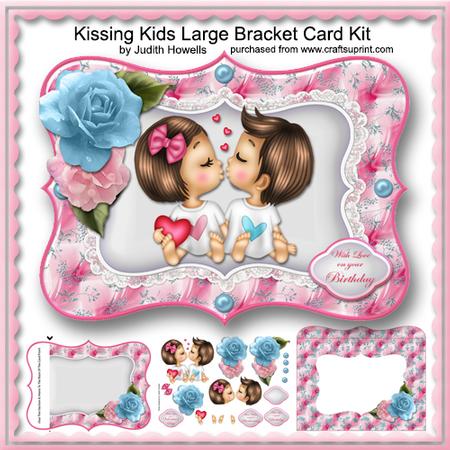 Kissing Kids Large Bracket Card Kit