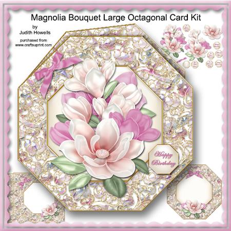 Magnolia Bouquet Large Octagonal Card Kit