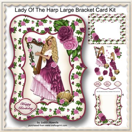 Lady of the Harp Large Bracket Card Kit