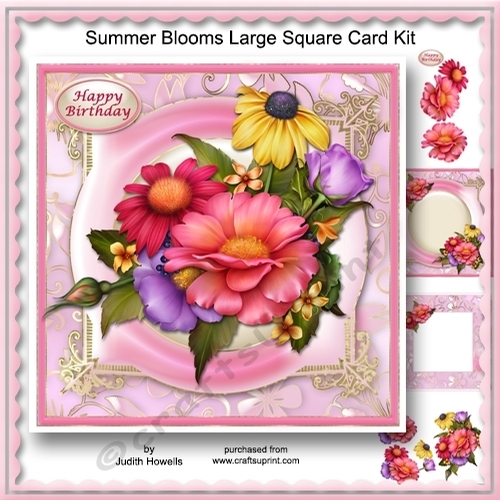 Summer Blooms Large Square Card Kit