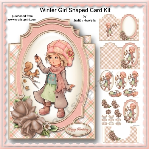 Winter Girl Shaped Card Kit