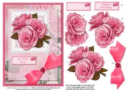 Pink Floral Birthday and Get Well