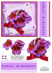 Birthday Lilac and Red Bouquet