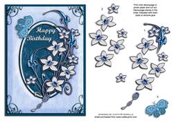 Blue Floral Flourish