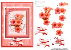 Framed Peach Flowers