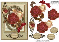 Vintage Roses Birthday or Retirement
