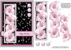 Pink and Black Floral Elegance