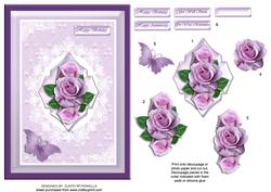 Lilac Flowers on Lace