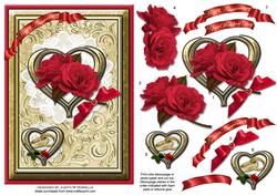 Red Roses and Ornate Gold