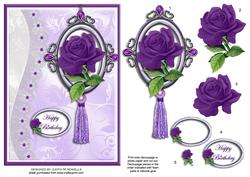 Purple Rose Gems and Lace