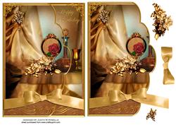 Autumn Gold Birthday Envelope Card