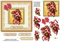 Red Bouquet Square Card