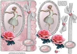 Ballerina Pink Scalloped Edge Card