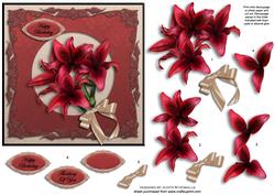 Bouquet of Red Lilies