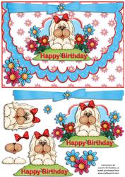 Puppy Dog Scalloped Envelope Card
