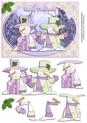 Snowmen in Lilac