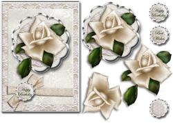 Cream Rose and Lace