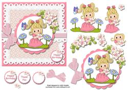 Butterfly Girl with Flower