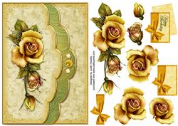 Yellow Roses Envelope Card
