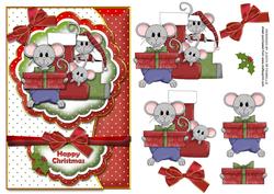 Christmas Mice A5 Card Front