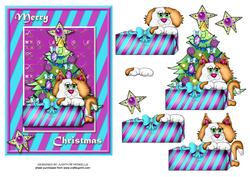 Christmas Cat with Gift Card Front