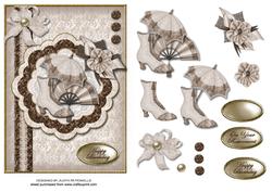 Beige Vintage Elegance Card Front