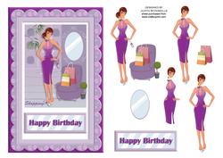 Birthday Shopping Card Front