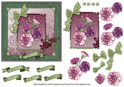 Timeless Flowers Decoupage Card Front