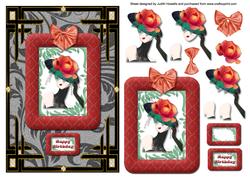 Elegant Lady Art Deco Style Card Front