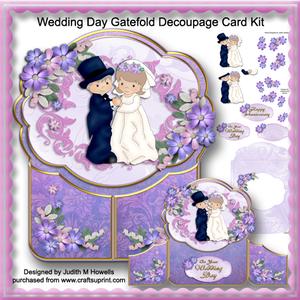 Wedding Day Gatefold Decoupage Card Kit