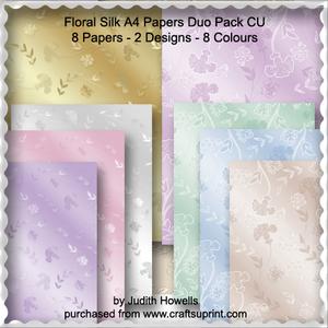 Floral Silk A4 Papers Duo Pack Cu