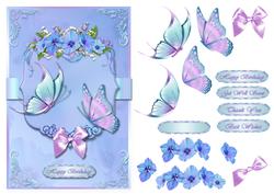 Fantasy Florals and Butterflies Card Front