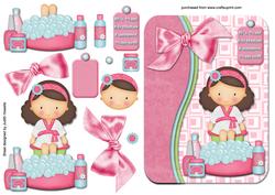 Pamper Yourself Waved Border Card Front