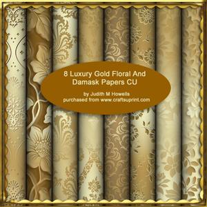 Luxury Gold Floral and Damask Papers Cu