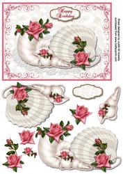 Shells and Roses Card Front