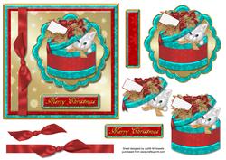 Gift Boxed Kitten Square Card Front