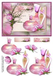 Perfume and Magnolias in Pink Card Front