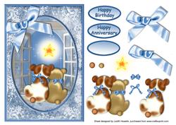 Wishing on a Star Blue Card Front