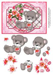 Laid Back Birthday Bear Card Front