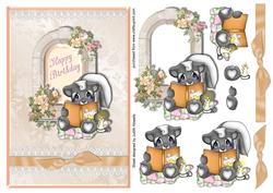 Story Time in Peach A5 Card Front