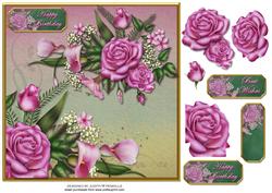 Pink Delight Large Square Card Front