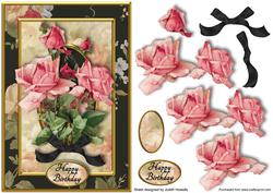 Vintage Roses A5 Card Front